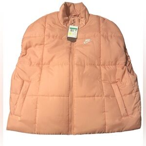 Nike Sportswear Classic Women Size XL Puffer Pink Vest Therma-FIT Oversized Rose